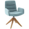 ARMLEHNSTUHL  in Cord  - Naturfarben/Hellblau, Design, Holz/Textil (61/88/66cm) - Dieter Knoll