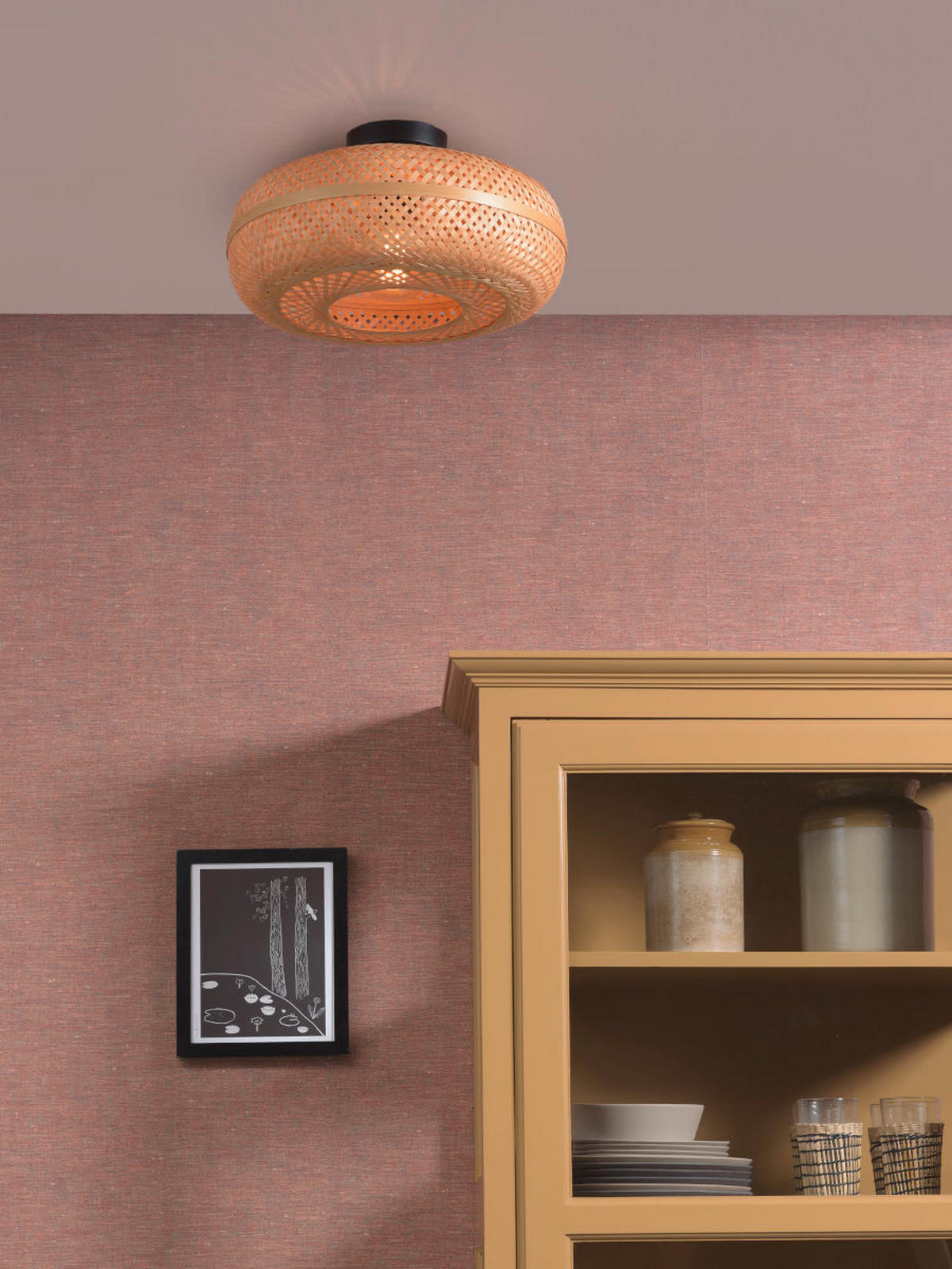 DECKENLEUCHTE GOOD&MOJO 40/40/17 cm   - Naturfarben, Trend, Holz (40/40/17cm) - Good & Mojo