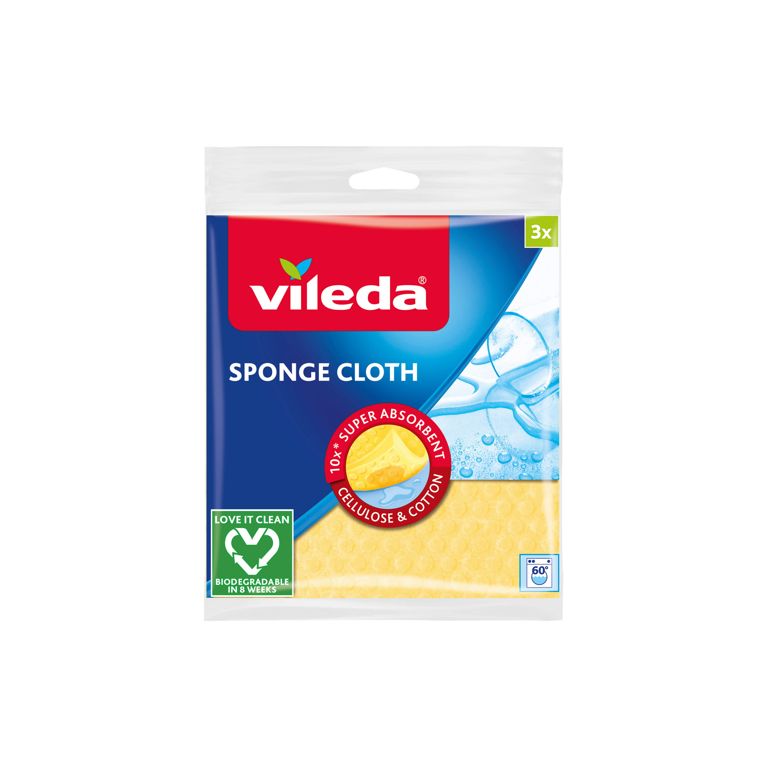 HUBKOVÁ UTIERKA - žltá, Basics (19/17.5/1.5cm) - Vileda