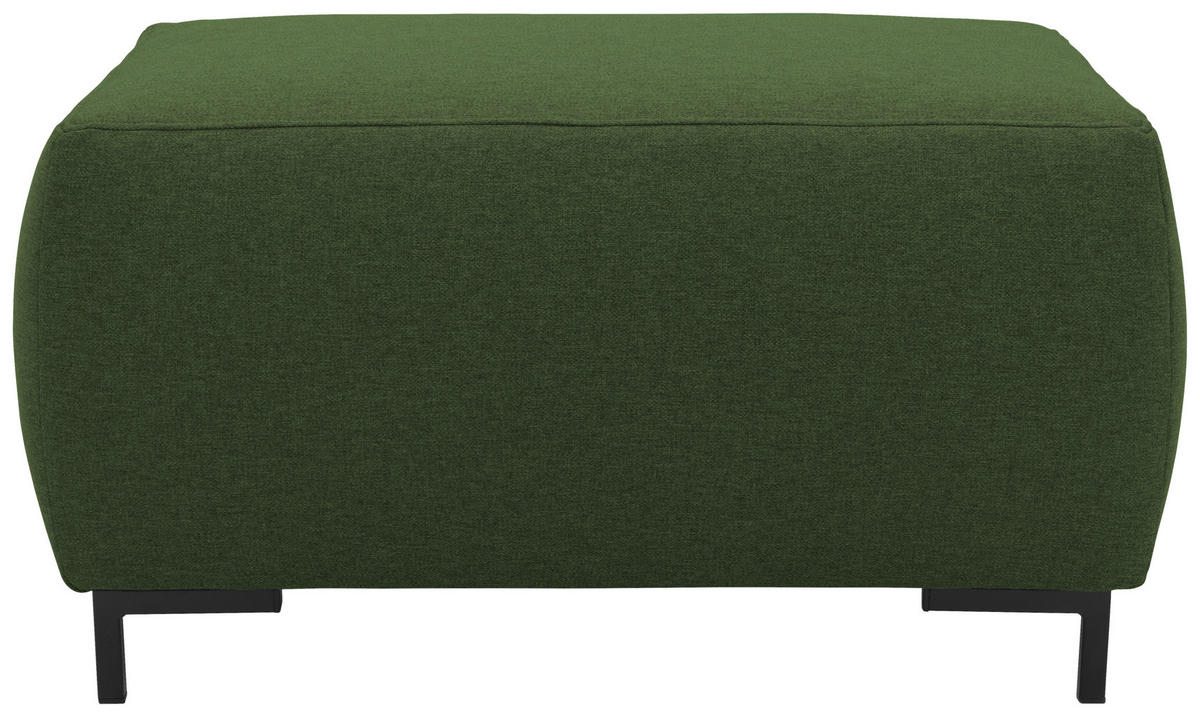 HOCKER Webstoff Grün  - Schwarz/Grün, Design, Textil/Metall (88/44/68cm) - LOOKS by W.Joop