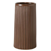 VÁZA, keramika,  - tmavě hnědá, Basics, keramika (16/16/30cm)