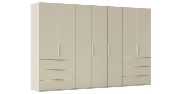 DREHTÜRENSCHRANK 350/223/61 cm,  in Champagner, 7-türig  - Champagner, Basics, Holzwerkstoff/Metall (350/223/61cm) - Novel