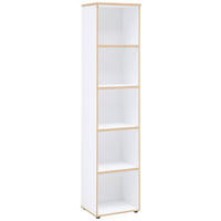 AKTENREGAL 45/197/38 cm  - Weiss/Schwarz, Konventionell, Holzwerkstoff/Kunststoff (45/197/38cm) - MID.YOU