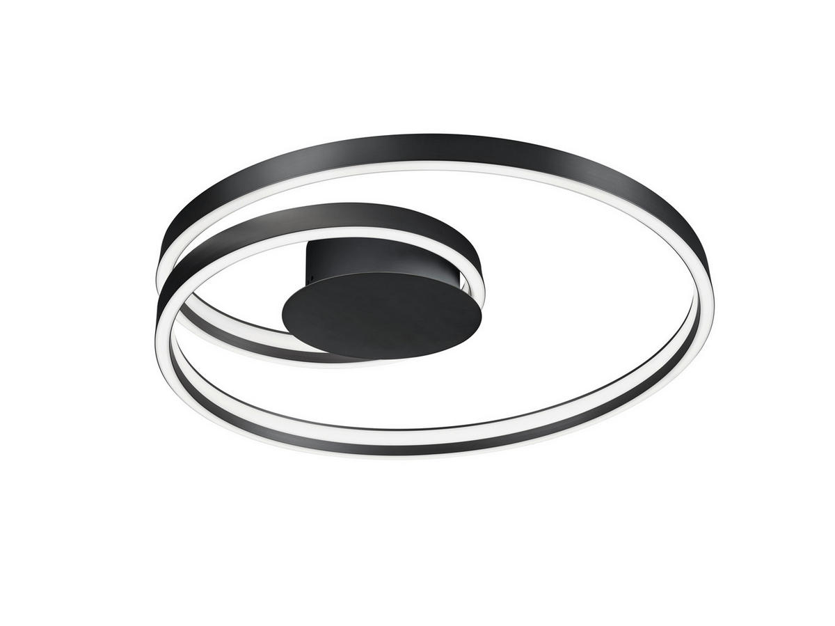 LED-DECKENLEUCHTE 72/12 cm    - Schwarz, LIFESTYLE, Metall (72/12cm) - Cinque