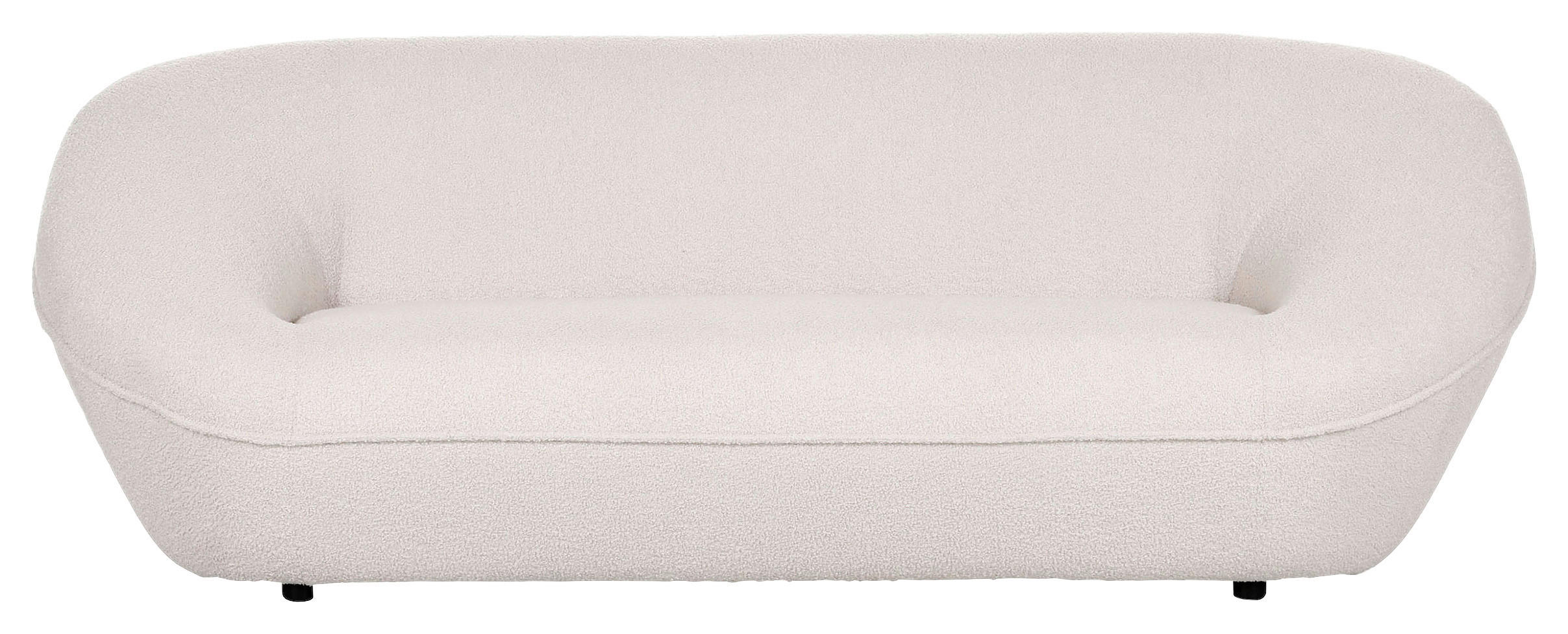 2-SITZER-SOFA Flachgewebe Weiß  - Schwarz/Weiß, KONVENTIONELL, Kunststoff/Textil (223/79/94cm) - Carryhome
