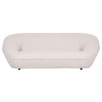 2-SITZER-SOFA Flachgewebe Weiß  - Schwarz/Weiß, KONVENTIONELL, Kunststoff/Textil (223/79/94cm) - Carryhome