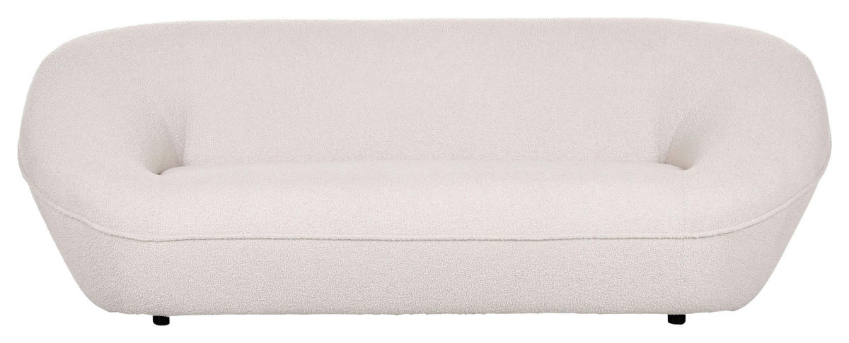 2-SITZER-SOFA Flachgewebe Weiß  - Schwarz/Weiß, KONVENTIONELL, Kunststoff/Textil (223/79/94cm) - Carryhome