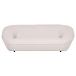 2-SITZER-SOFA Flachgewebe Weiß  - Schwarz/Weiß, KONVENTIONELL, Kunststoff/Textil (223/79/94cm) - Carryhome