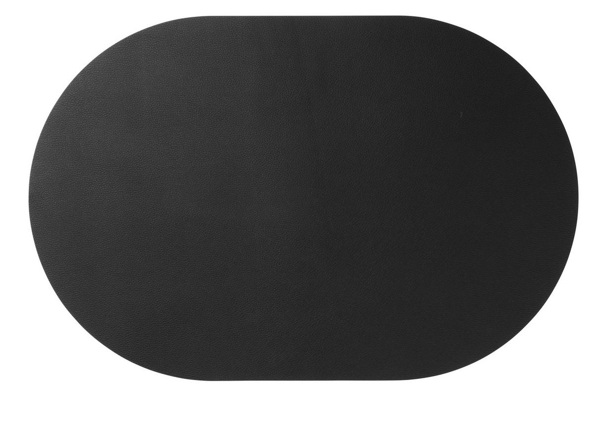 TISCHSET Kunststoff Schwarz 49,5/33 cm  - Schwarz, KONVENTIONELL, Kunststoff (49,5/33cm) - ASA