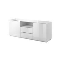 KOMÓD 180/71/48 cm  - fehér, faalapú anyag/Üveg (180/71/48cm) - Venda