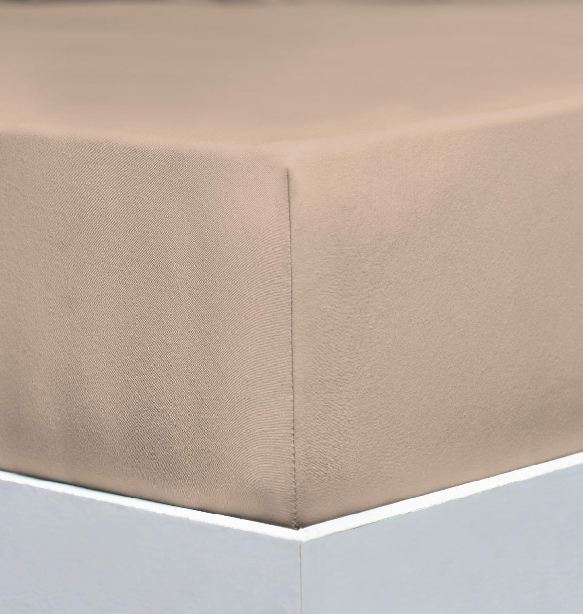 SPANNLEINTUCH 140-160/200-220 cm Jersey  - Beige, Basics, Textil (140-160/200-220cm) - Florella