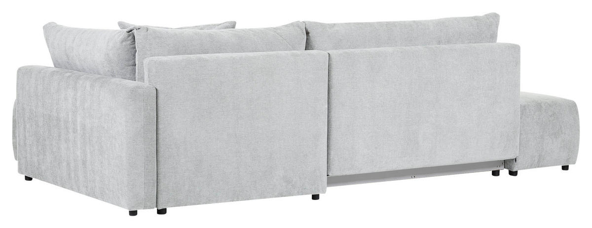 KUTNA GARNITURA tekstil  svijetlo siva   - svijetlo siva/crna, Konvencionalno, tekstil/plastika (295/200cm) - Carryhome