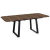 ESSTISCH Schwarz, Nussbaumfarben oval  ausziehbar, in verschiedenen Größen erhältlich  - Nussbaumfarben/Schwarz, Basics, Holz/Metall (160-210/95/76cm) - Celina Home