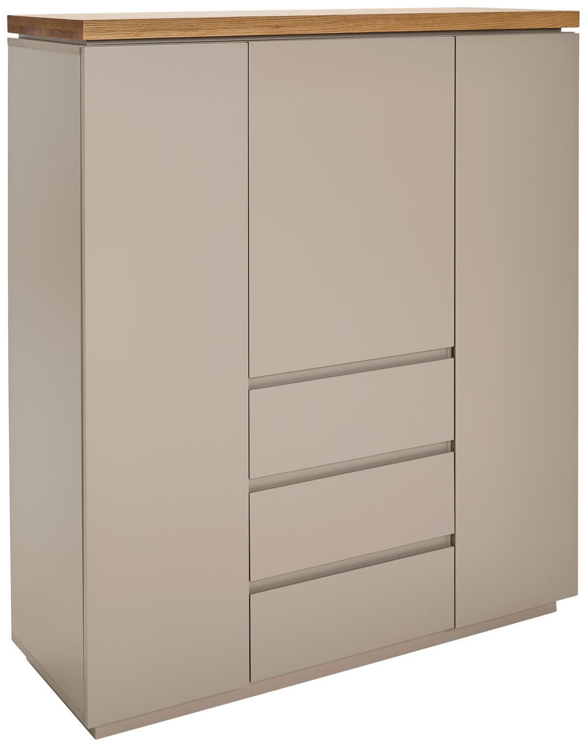 Sideboard Asmara  in 113/130/40 cm  - Eichefarben/Grau, Design, Holzwerkstoff (113/130/40cm) - MID.YOU