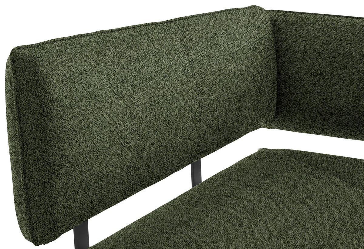 ECKBANK 150/190 cm  in Schwarz, Khaki  - Khaki/Schwarz, MODERN, Textil/Metall (150/190cm) - Cantus