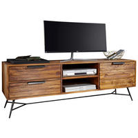 SIDEBOARD 160/54/40 cm  - Sheeshamfarben/Schwarz, Design, Holz/Metall (160/54/40cm) - MID.YOU