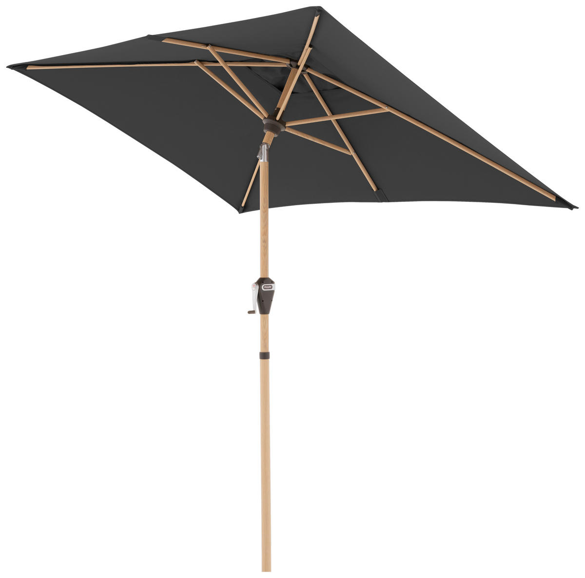 SONNENSCHIRM 140x210 cm Anthrazit  - Eschefarben/Anthrazit, Basics, Textil/Metall (140/210cm) - Doppler
