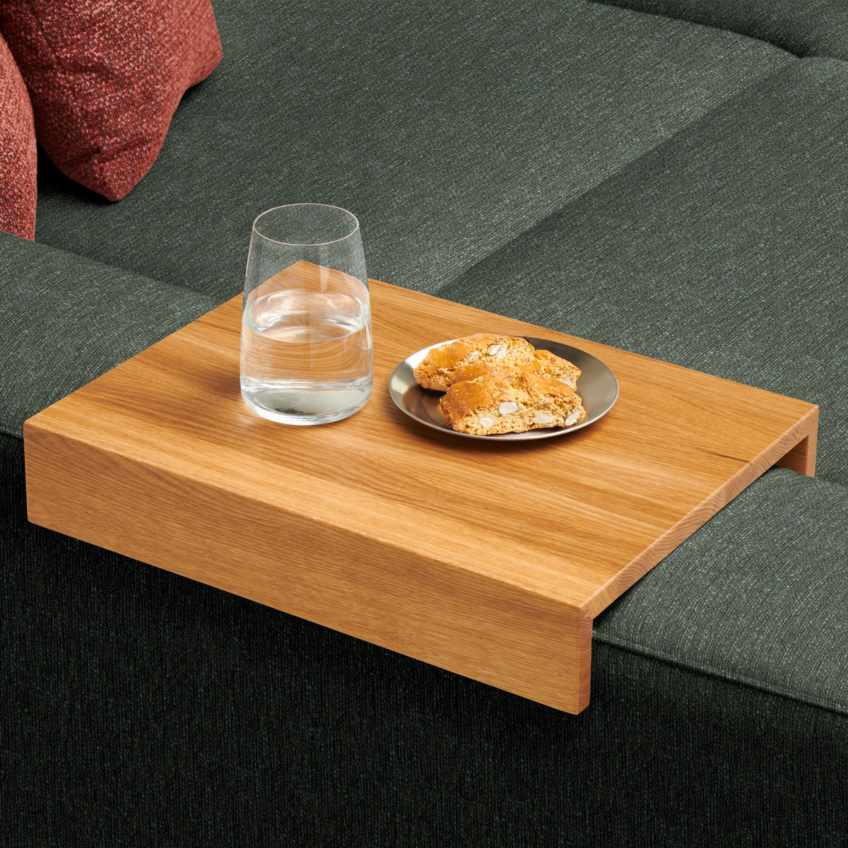 ECKSOFA  in Chenille Dunkelgrün  206/316 cm  - Dunkelgrün/Eichefarben, Design, Textil (206/316cm) - Sedda