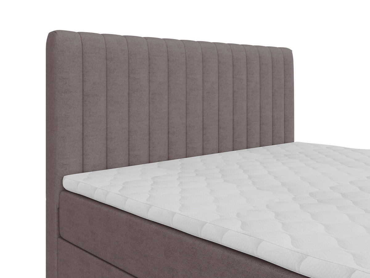 BOXBETT 140/200 cm  Braun  - Schwarz/Braun, Basics, Kunststoff/Textil (140/200cm) - Carryhome