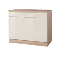 KÜCHENUNTERSCHRANK 100/85/60 cm  in Creme  - Creme/Sonoma Eiche, Basics, Holzwerkstoff (100/85/60cm) - Held