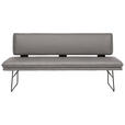SITZBANK in Metall, Textil Grau, Schwarz  - Schwarz/Grau, Design, Textil/Metall (195/91/65cm) - Dieter Knoll