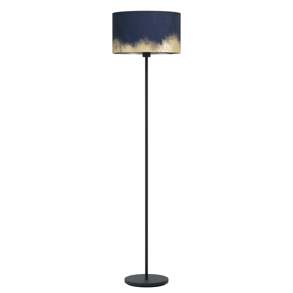 LAMPADAR - auriu/albastru închis, Basics, metal/textil (38/151cm)