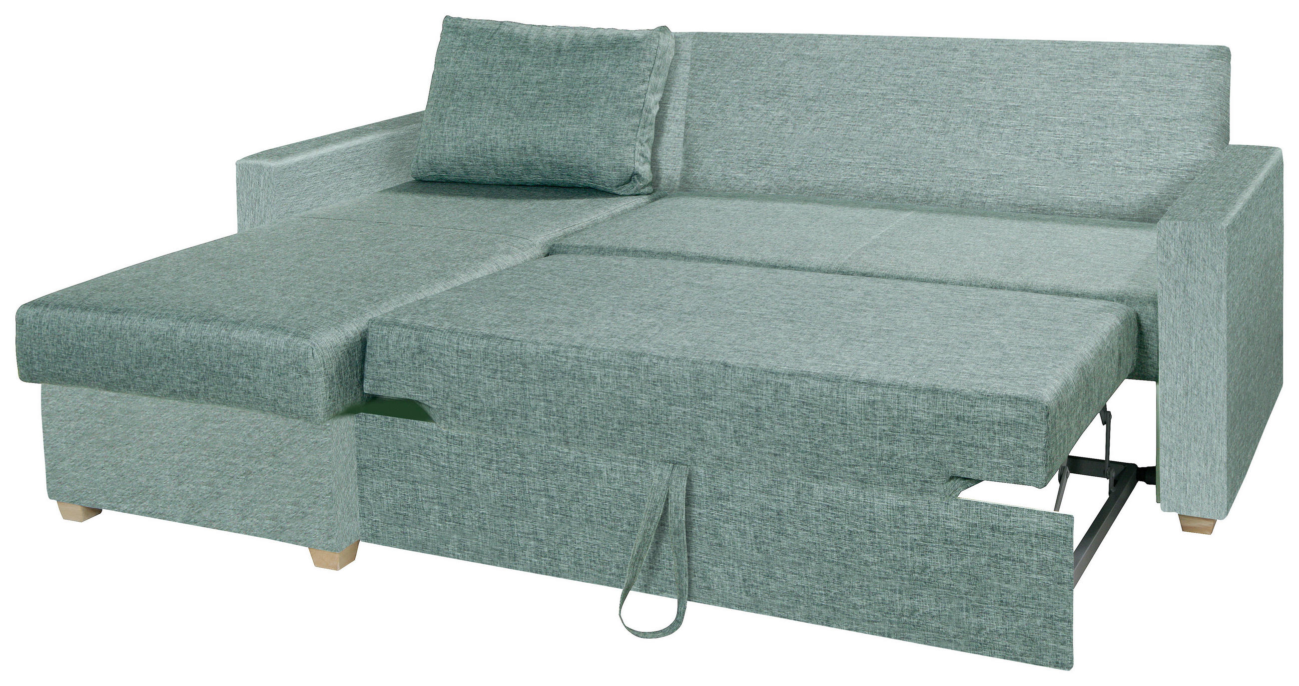 SEDEŽNA GARNITURA, tkanina zelena  - zelena/naravne barve, Design, tekstil (155/230cm) - Xora