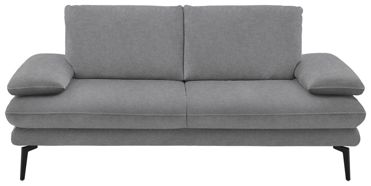 2,5-SITZER in Velours Salbeigrün  - Salbeigrün/Beige, Design, Textil/Metall (196/89/104cm) - Dieter Knoll
