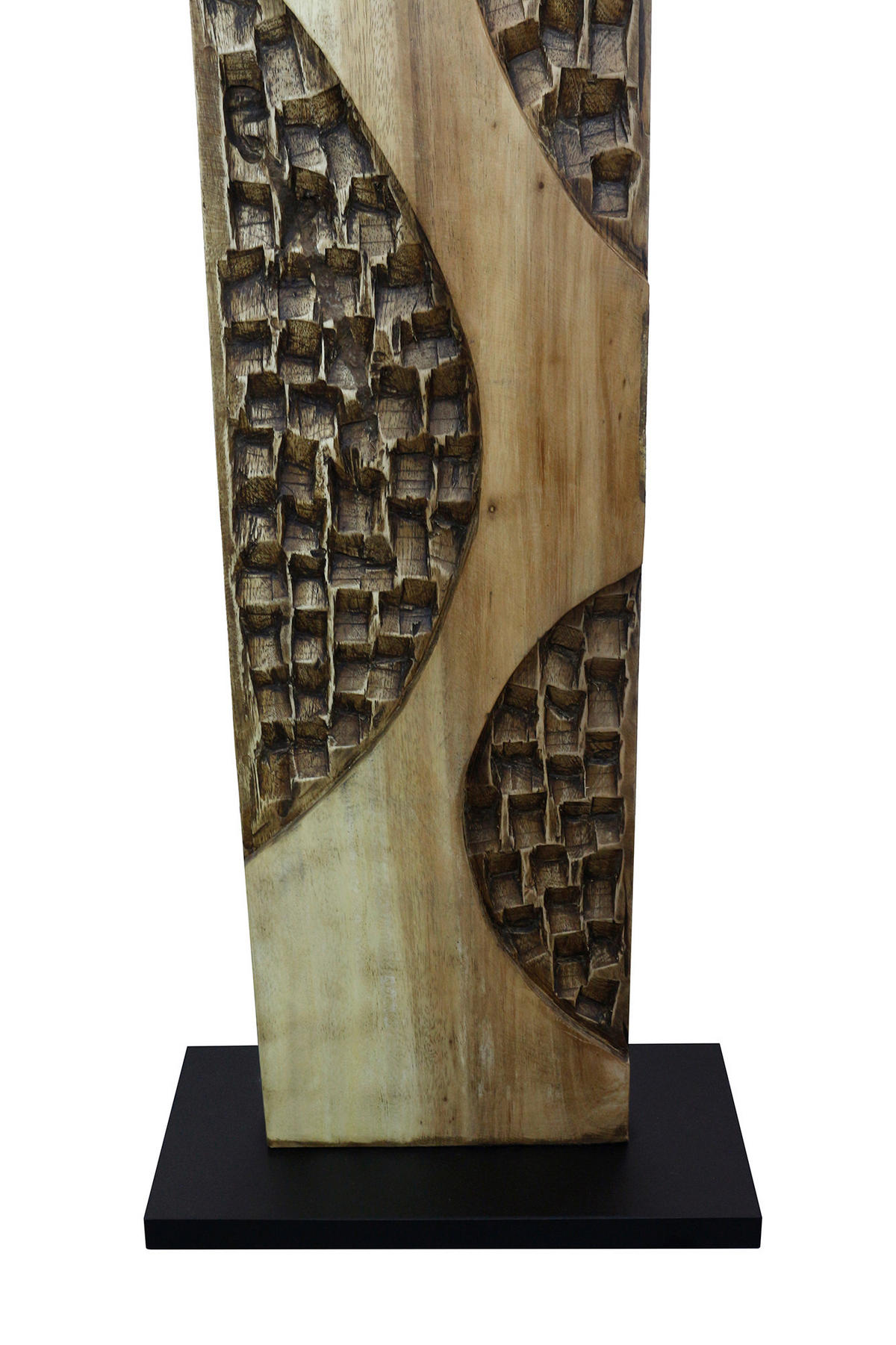 STEHLEUCHTE  40/171/20 cm   - Schwarz/Naturfarben, Design, Holz/Textil (40/171/20cm) - P & B