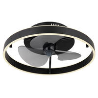 DECKENVENTILATOR - Schwarz/Weiß, KONVENTIONELL, Kunststoff/Metall (50/14,5cm) - Globo