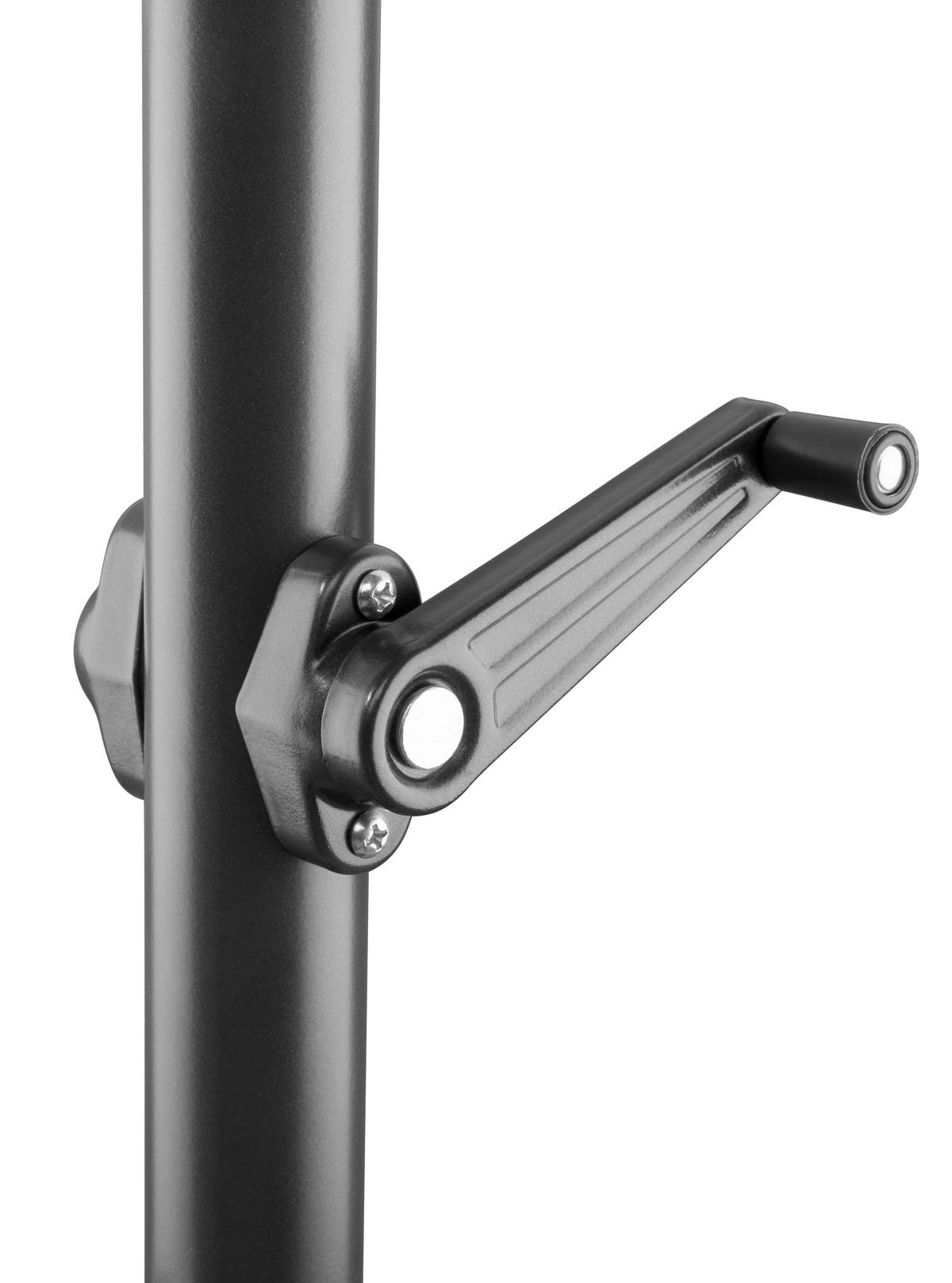 DOPPELSONNENSCHIRM 300 cm Hellgrau  - Anthrazit/Hellgrau, Basics, Textil/Metall (300/220/150cm) - Schneider