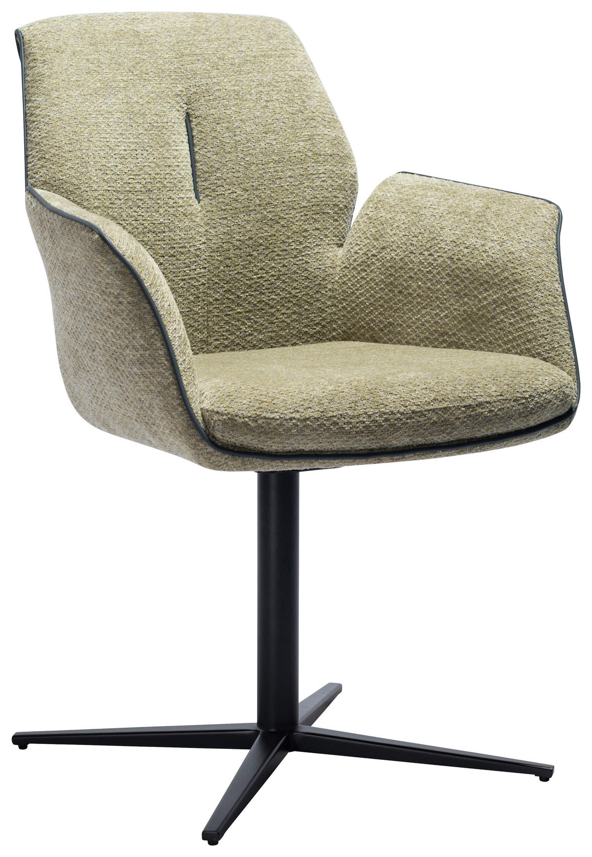 NASLANJAČ, kovina, tekstil zelena  - črna/zelena, Design, kovina/tekstil (61/88/62cm) - Novel