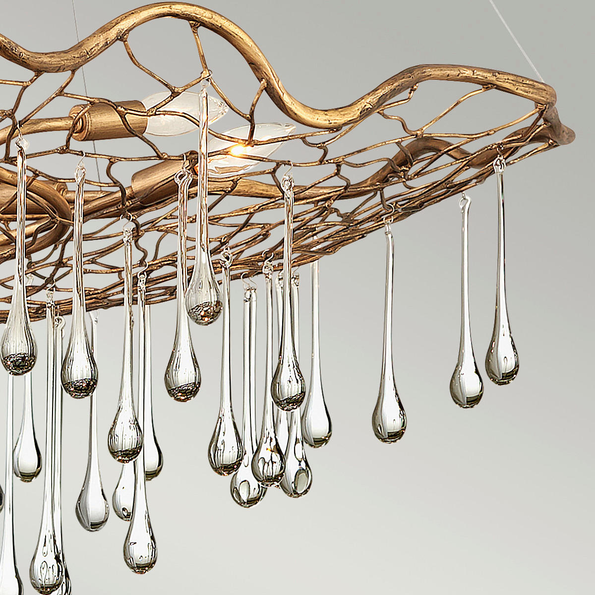 LESTENEC  Elstead Laguna      91.4/48.2 cm      E14 - zlate barve, Konvencionalno, kovina/steklo (91.4/48.2cm) - Elstead Lighting