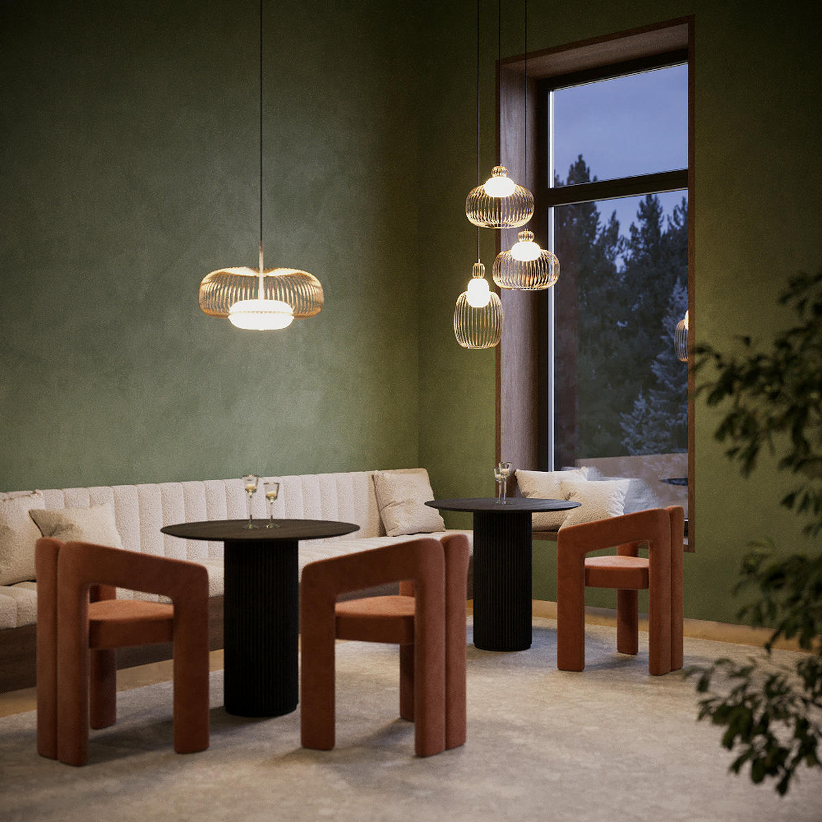 PENDELLAMPA Levitation 34.5/333 cm  - mässingsfärgad, Design, metall (34.5/333cm) - MAYTONI