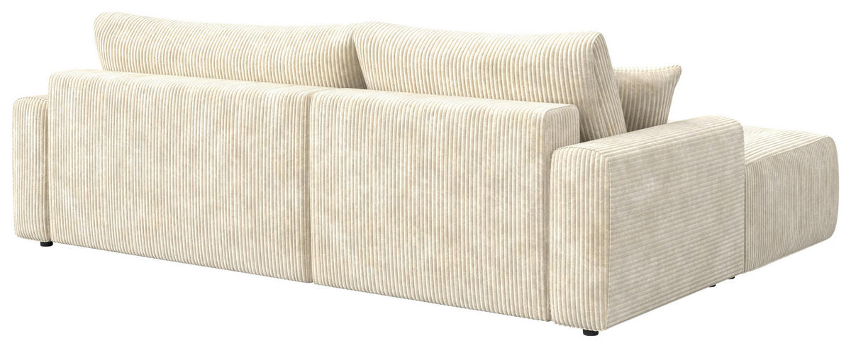 ECKSOFA - Schwarz/Naturfarben, KONVENTIONELL, Kunststoff/Textil (192/270cm) - Carryhome