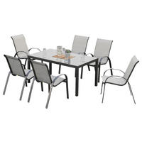 GARTENSET Aluminium  - Silberfarben, MODERN, Textil/Metall - Gardenson