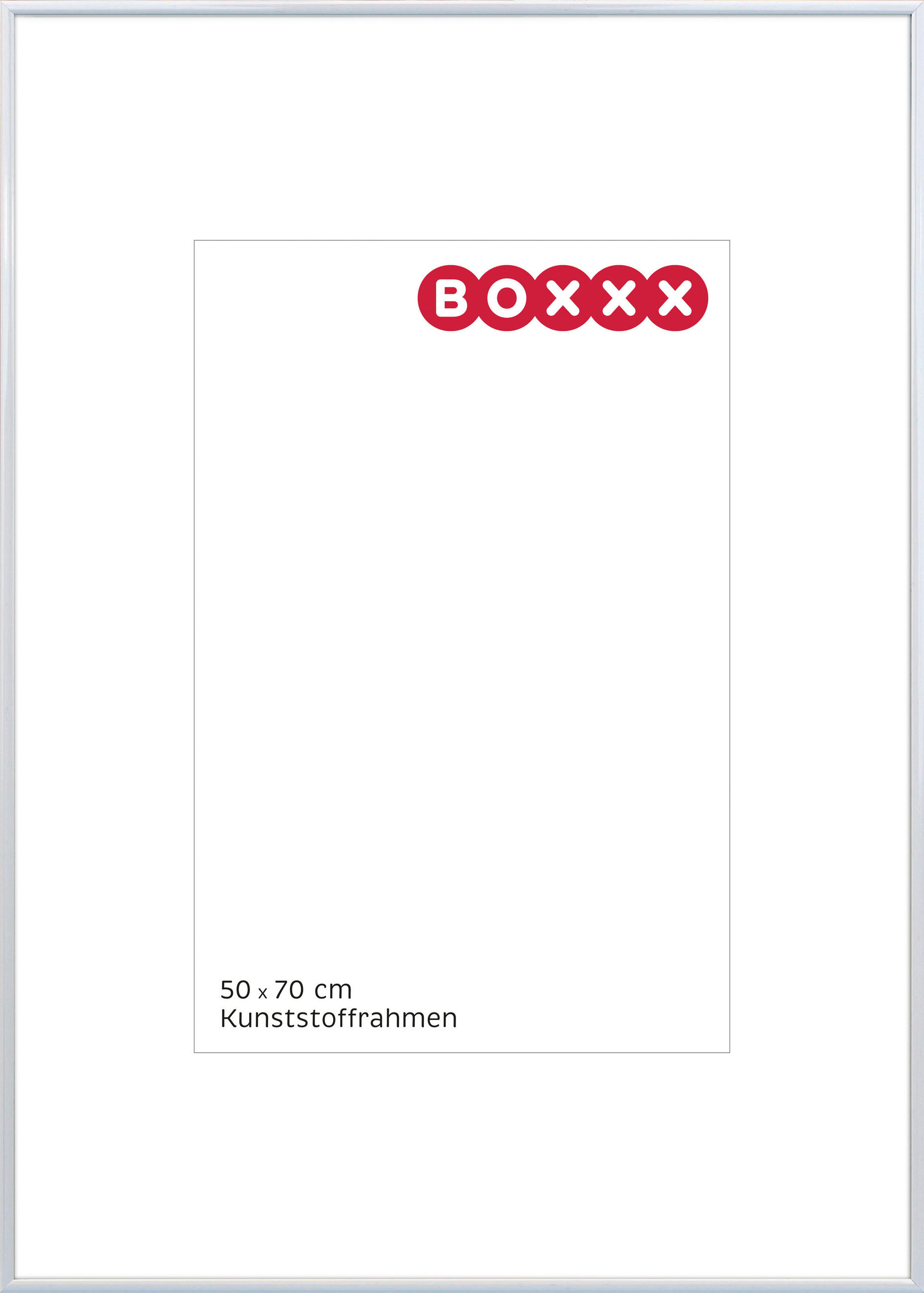 BILDERRAHMEN - Weiß, Basics, Glas/Kunststoff (51,3/71,3/1,4cm) - Boxxx