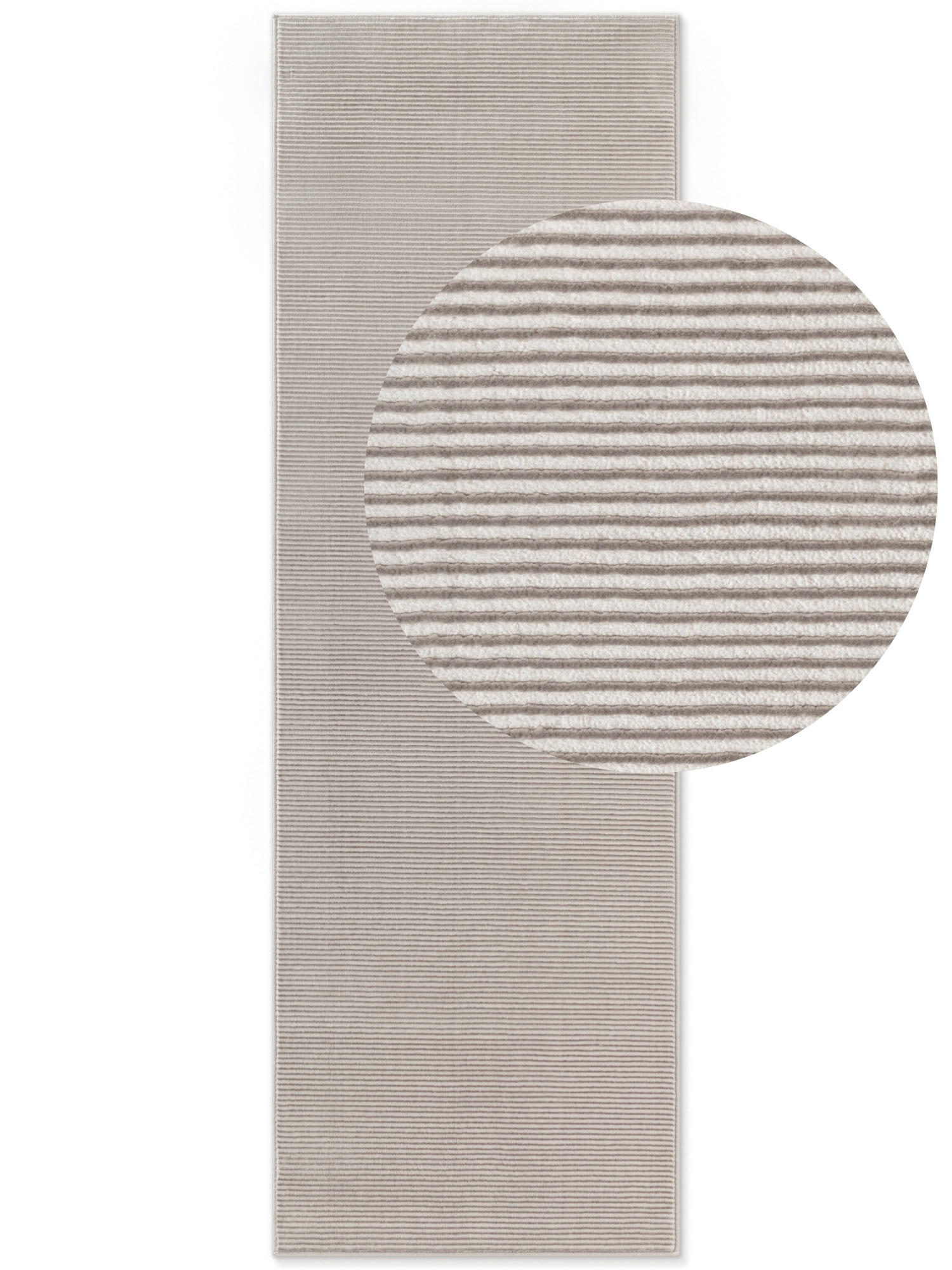 LÄUFER 80/240 cm Perles  - Creme/Grau, Basics, Kunststoff (80/240cm) - Elle Decoration