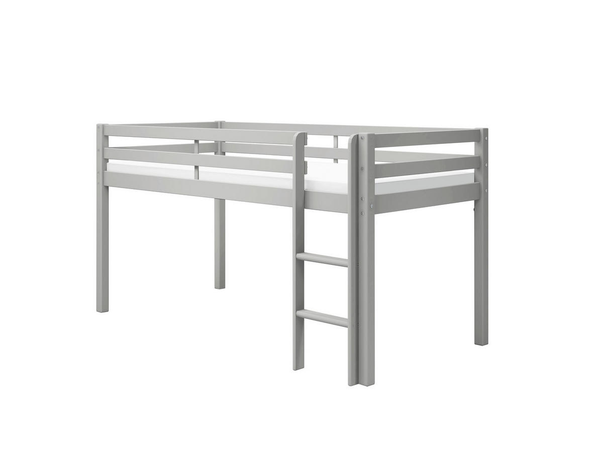 HOCHBETT 90/200 cm,  in Absturzsicherung, Rutsche, Lattenrost  - Grau, MODERN, Holz (90/200cm) - Chameo