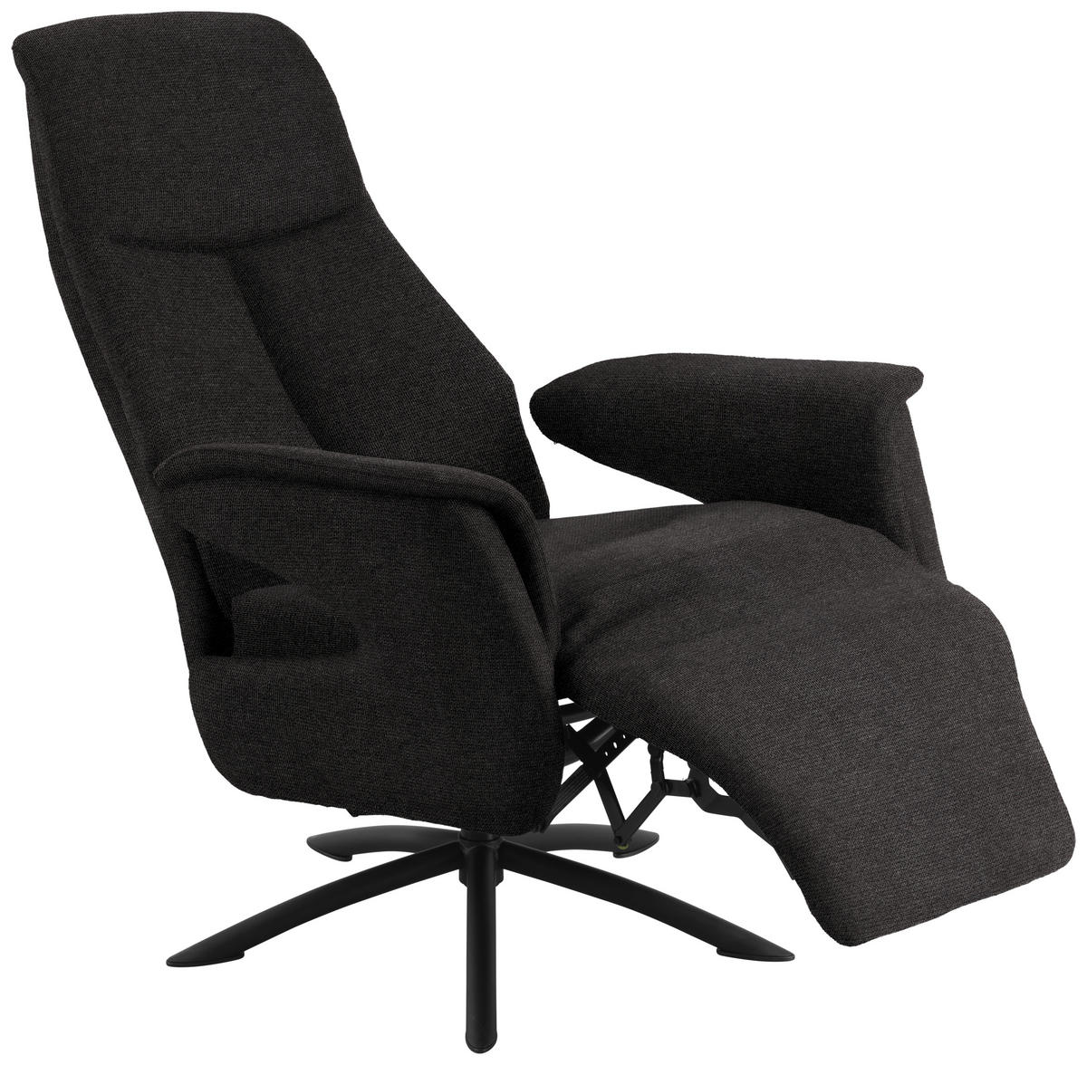 RELAXSESSEL in Textil Anthrazit  - Anthrazit/Schwarz, Design, Textil/Metall (73/108/86cm) - Welnova