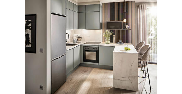 EINBAUKÜCHE   - Grau, Design, Holzwerkstoff - Xora