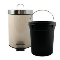 TRETEIMER 3 l  Metall  - Beige/Schwarz, Basics, Kunststoff/Metall (17/25cm) - Spirella