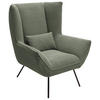 SESSEL in Cord Grün  - Schwarz/Grün, Design, Textil/Metall (90/112/94cm) - Pure Home Lifestyle