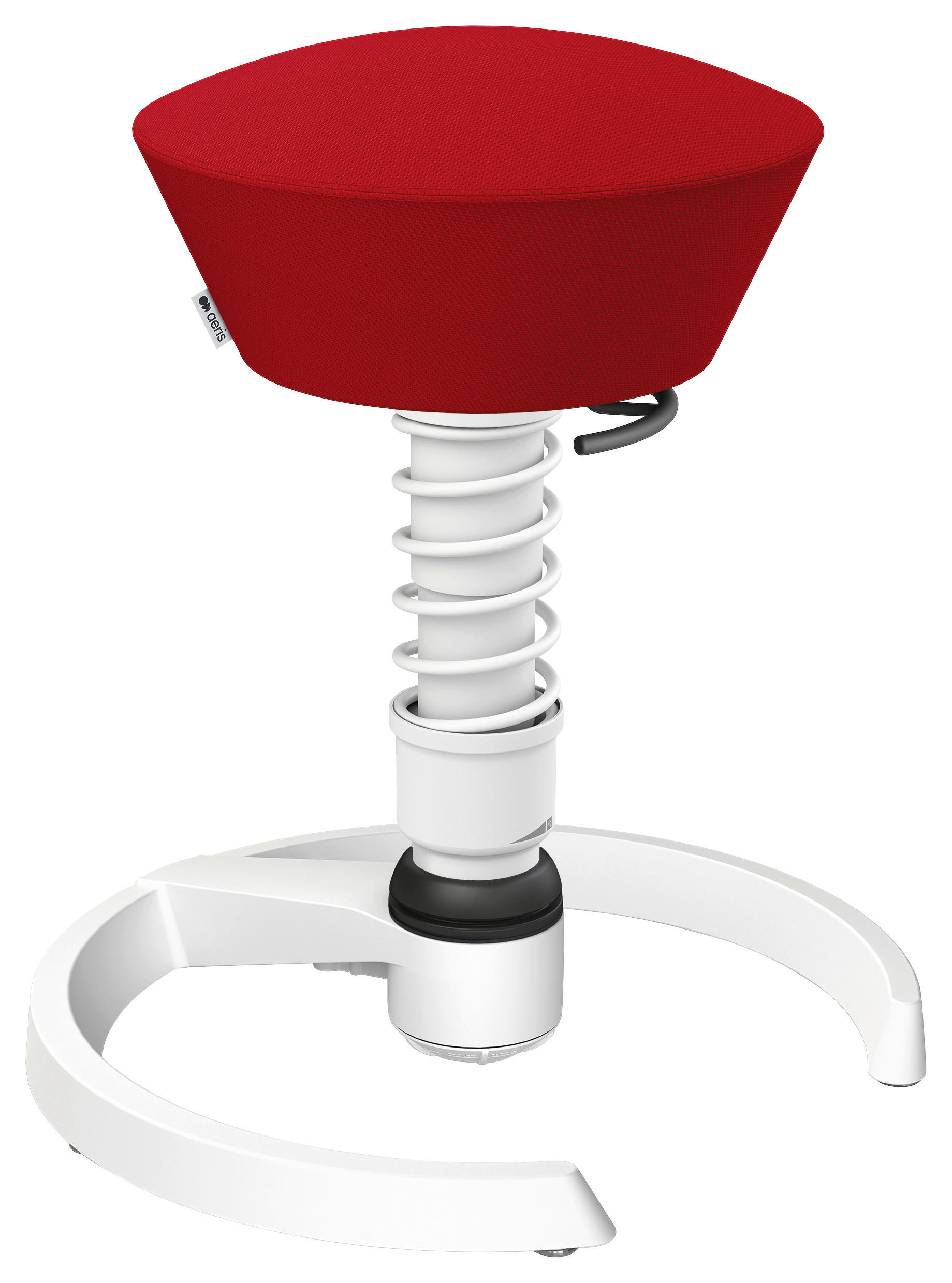 BÜROHOCKER Wollmischung Rot, Weiß  - Rot/Weiß, Basics, Textil/Metall (55/45,66/55cm) - Aeris