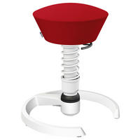 BÜROHOCKER Wollmischung Rot, Weiß  - Rot/Weiß, Basics, Textil/Metall (55/45,66/55cm) - Aeris