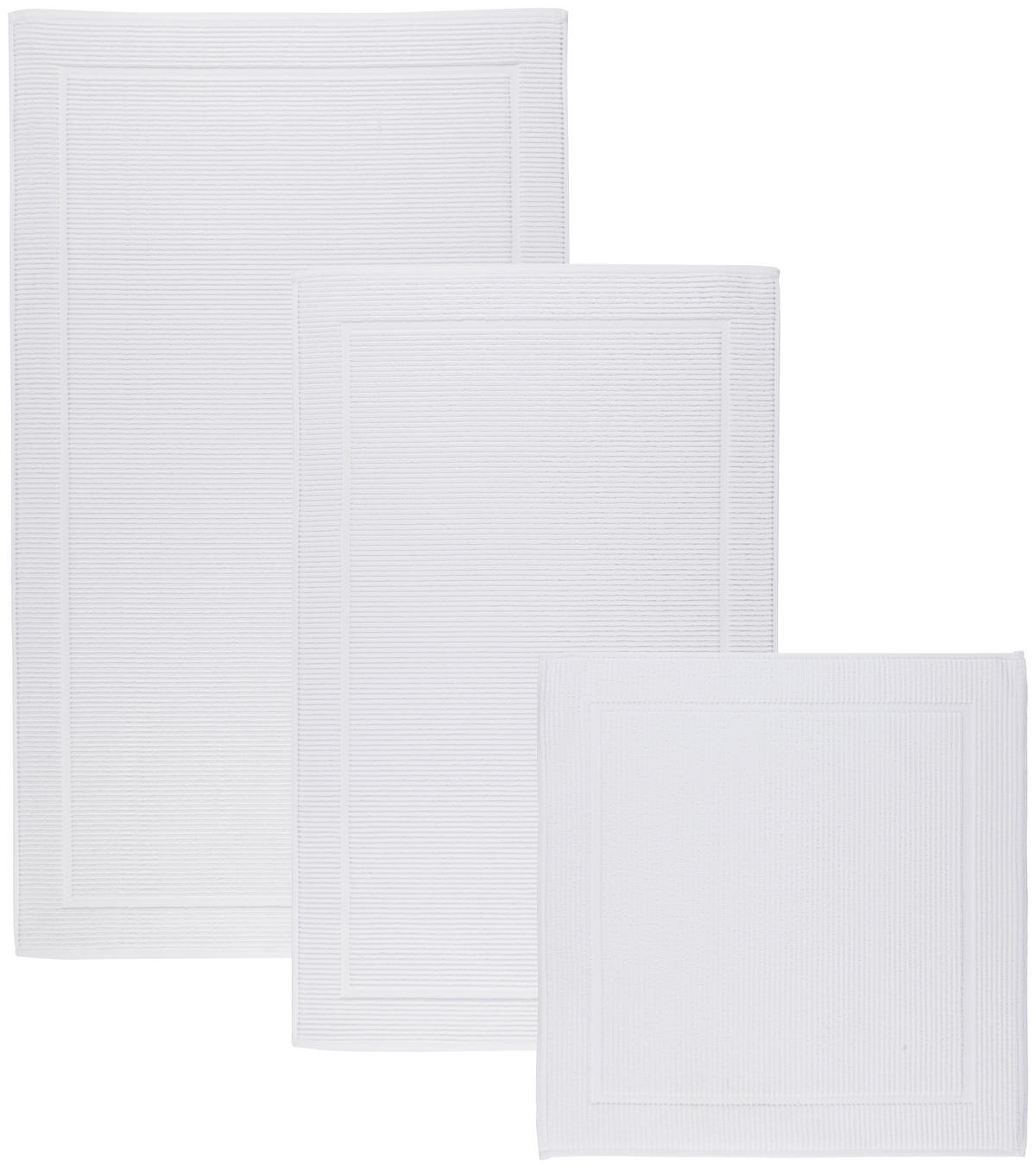 KOUPELNOVÁ PŘEDLOŽKA, 50/60 cm - bílá, Basics, textil (50/60cm) - Bio:Vio