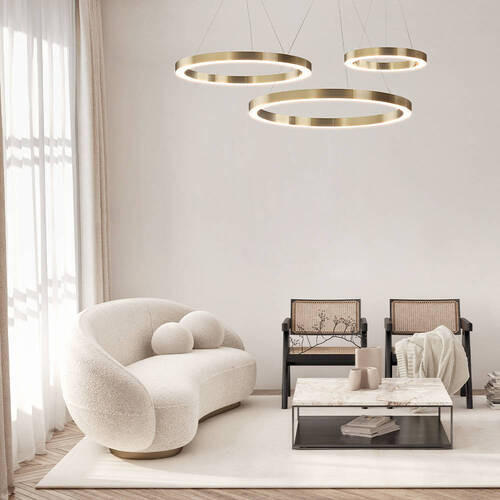 PENDELLEUCHTE 40/5 cm    - Messingfarben, Trend, Metall (40/5cm) - MAYTONI