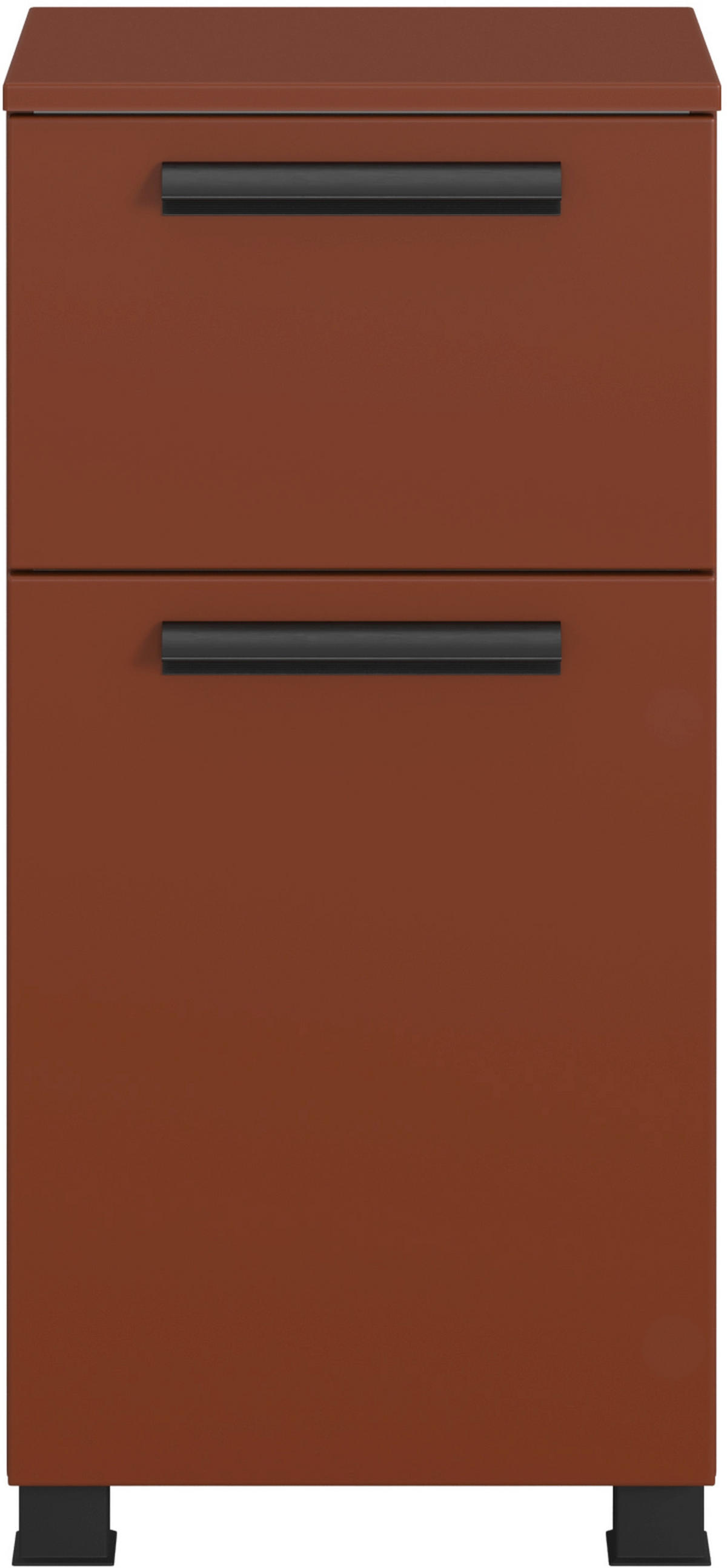 UNTERSCHRANK 40/79/35 cm   - Rot/Schwarz, KONVENTIONELL, Holzwerkstoff/Kunststoff (40/79/35cm) - Xora