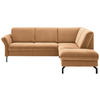 ECKSOFA in Flachgewebe Gelb  - Gelb/Schwarz, Konventionell, Textil/Metall (241/190cm) - Beldomo Comfort