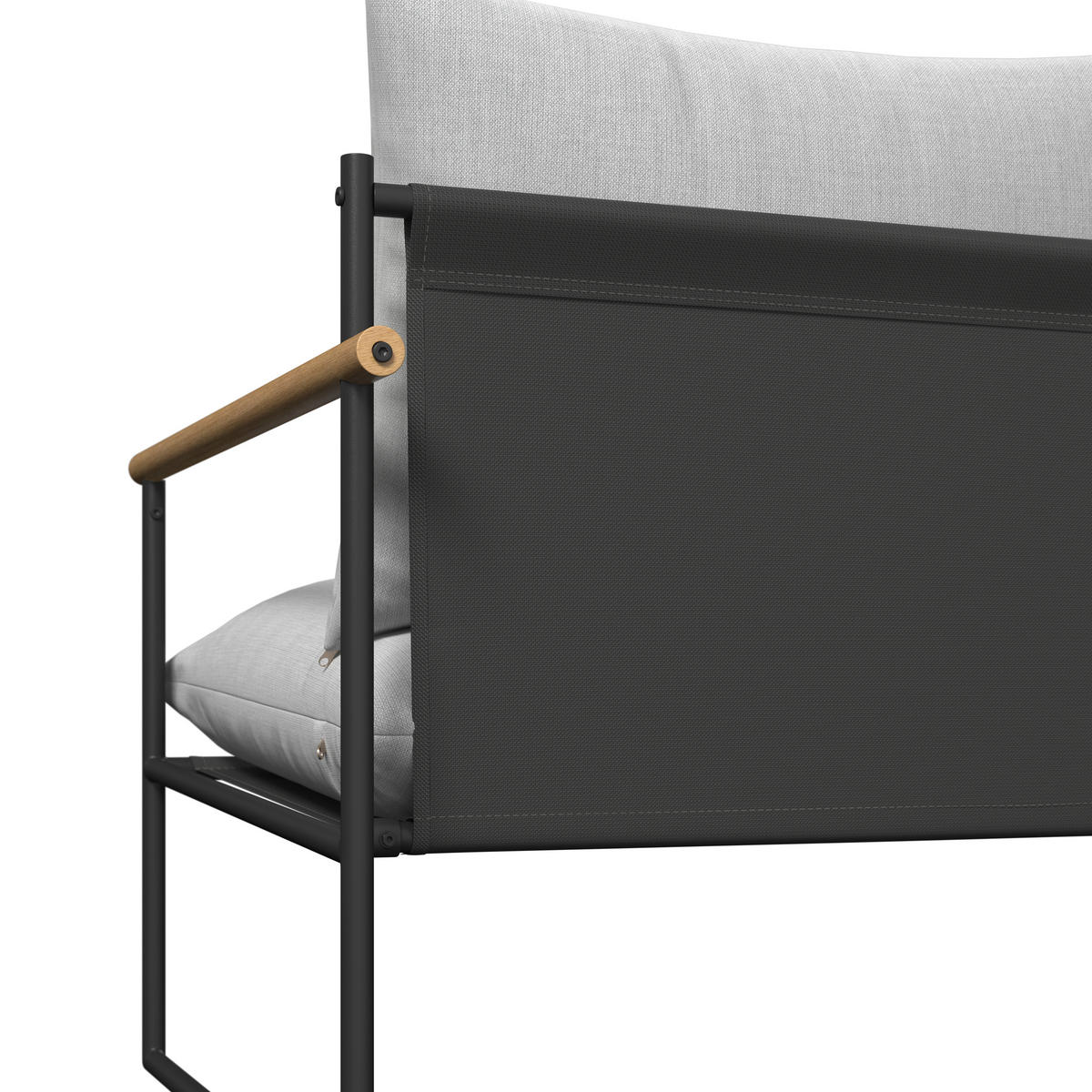 GARTENSET Webstoff Eisen  - Hellgrau/Schwarz, Design, Glas/Textil - Ambia Garden